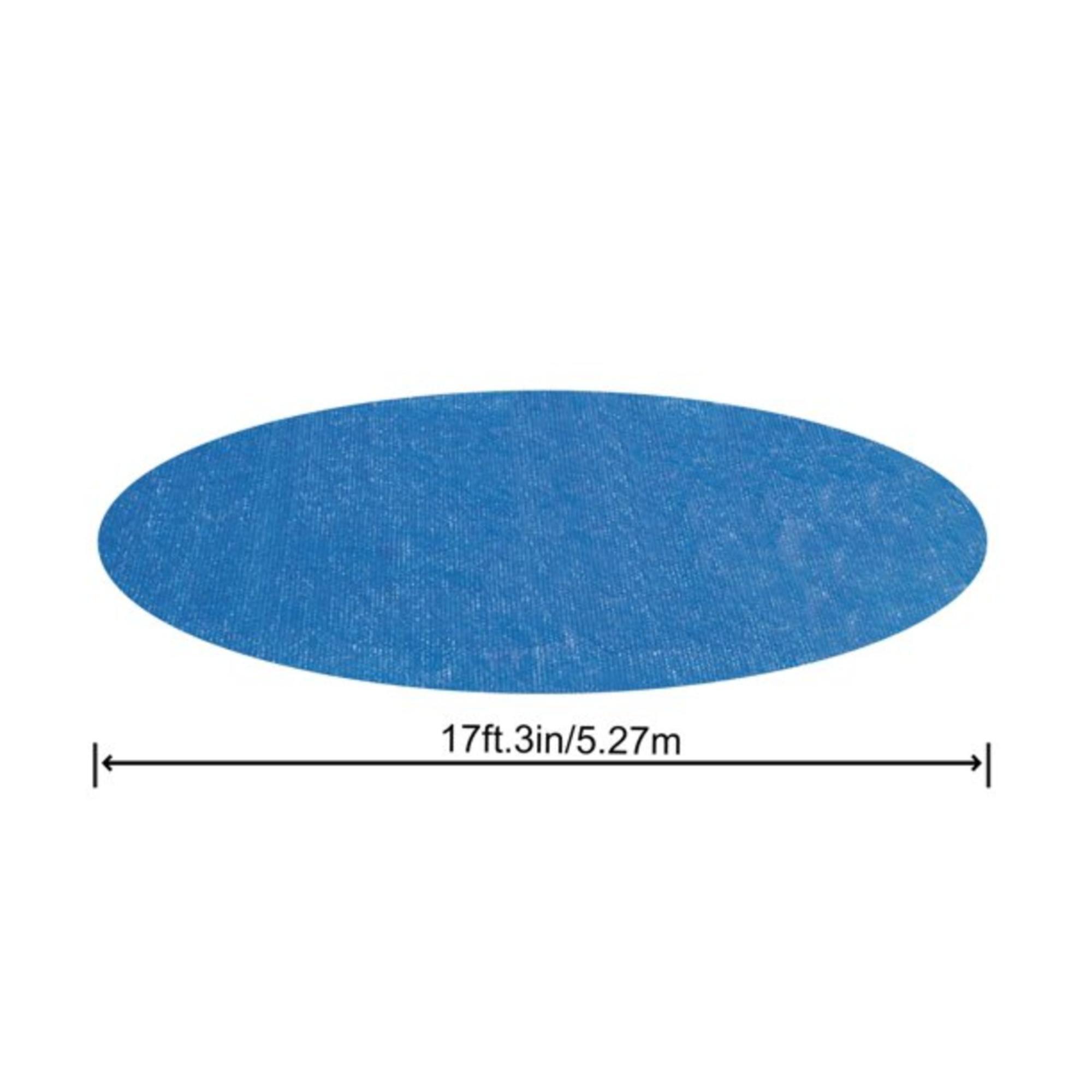 Bestway Flowclear 18 Foot Round Above Ground Swimming Pool Solar Heat Cover, Blue